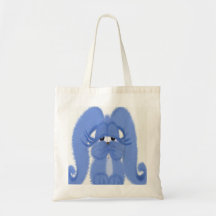 Aqua le lapin avec le sac fourre-tout somnolent à 