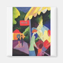 Aquarelle 1913 d'August Macke - de Modefenster Aimant
