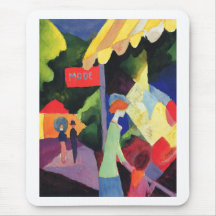 Aquarelle 1913 d'August Macke - de Modefenster Tapis De Souris