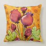 aquarelle de bouquet oreiller