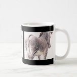 Aquarelle de faune d'éléphant, de zèbre et de gira mugs à café