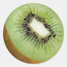 Aquarelle de kiwi - autocollant