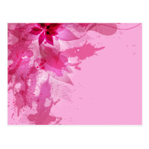 Aquarelle en pastel abstraite rose cartes postales