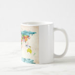 Aquarelles de carte du monde tasse