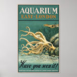 Aquarium, poulpe est de Londres Poster