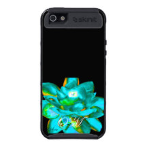 ARA DESIGNER CASE - AQUA LOTUS WITH OM ART iPhone 5 COVER
