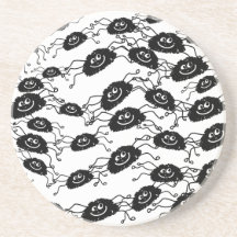 Araignées velues dessous de verres