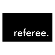 arbitre cartes de visite personnelles