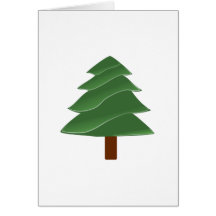 Arbre à feuillage persistant cartes de vœux