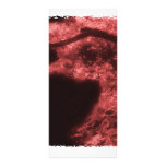 Arbre asiatique rouge et noir abstrait double carte personnalisée