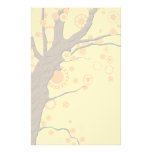 Arbre avec des cercles/soleil papier à lettre personnalisé