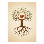 Arbre avec le coeur et les racines cartes de visite professionnelles