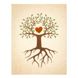 Arbre avec l'invitation de réunion de coeur et de 