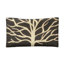 Arbre blanc sur le noir trousse de toilette