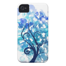 Arbre bleu coque iPhone 4