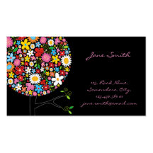 arbre Businesscard de bruit de fleurs de ressort d Carte De Visite