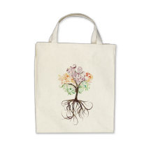 Arbre coloré avec le sac fourre-tout organique à r