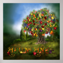 Arbre d'affiche/de copie d'art d'abondance