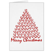 Arbre d'amour de Noël Carte De Vœux