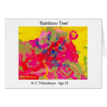 Arbre d'arc-en-ciel carte de vœux