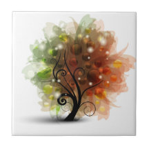 Arbre d'automne carreau