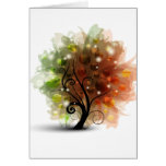 Arbre d'automne carte de vœux