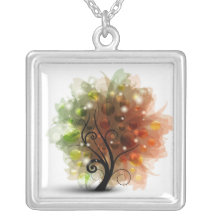 Arbre d'automne collier personnalisé