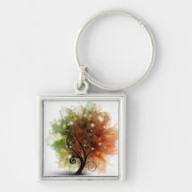 Arbre d'automne porte-clefs