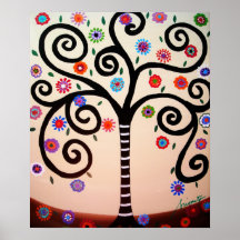 ARBRE DE BAT MITZVAH DE BARRE DE LA VIE POSTERS