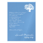 Arbre de bleu de Sarah Mikaela d'invitation de bat