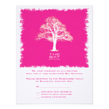 Arbre de carte- de réponse de bat mitzvah de la vi bristols personnalisés