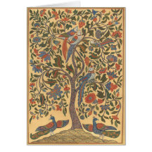 Arbre de carte de voeux de la vie