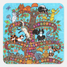 Arbre de chat de la vie 2 adhésifs
