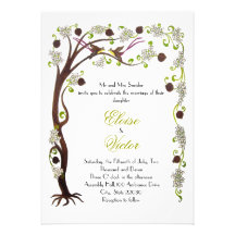 Arbre de faire-part de mariage de la vie, vertical