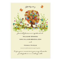 Arbre de fleur souhaitant liste de cadeaux bien, d cartes de visite professionnelles