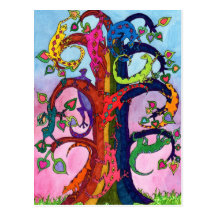Arbre de Gecko de la vie Carte Postale
