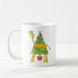 Arbre de girafe, de singe et de Noël Mug