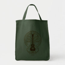Arbre de guitare de Brown de la vie d'or Sacs En Toile