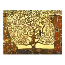 Arbre de Gustav Klimt de carte postale de la vie