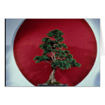 Arbre de inspiration de bonsaïs carte de vœux