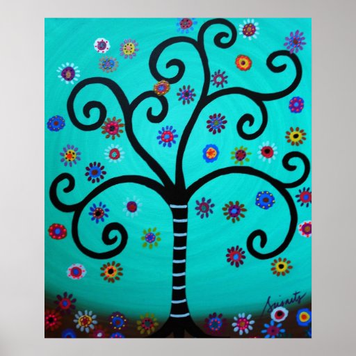 ARBRE DE LA BATTE MITZVAH DE BARRE DE LA VIE POSTER