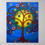 ARBRE DE LA PEINTURE DE LA VIE POSTERS