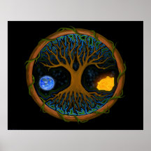 Arbre de la vie astral affiche