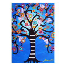ARBRE DE LA VIE BAR/BAT MITZVAH CARTONS D'INVITATION PERSONNALISÉS
