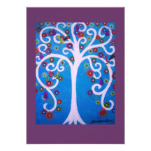 ARBRE DE LA VIE BAR/BAT MITZVAH INVITATIONS PERSONNALISÉES