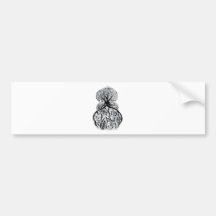 ARBRE de la VIE - noir et blanc Autocollants Pour Voiture