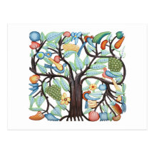 Arbre de la vie - pastel carte postale