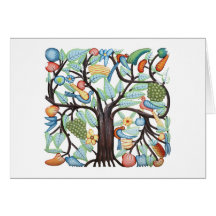 Arbre de la vie - pastel cartes de vœux