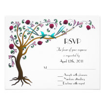 arbre de la vie RSVP Cartons D'invitation Personnalisés