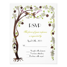 arbre de la vie RSVP, vertical Cartons D'invitation Personnalisés